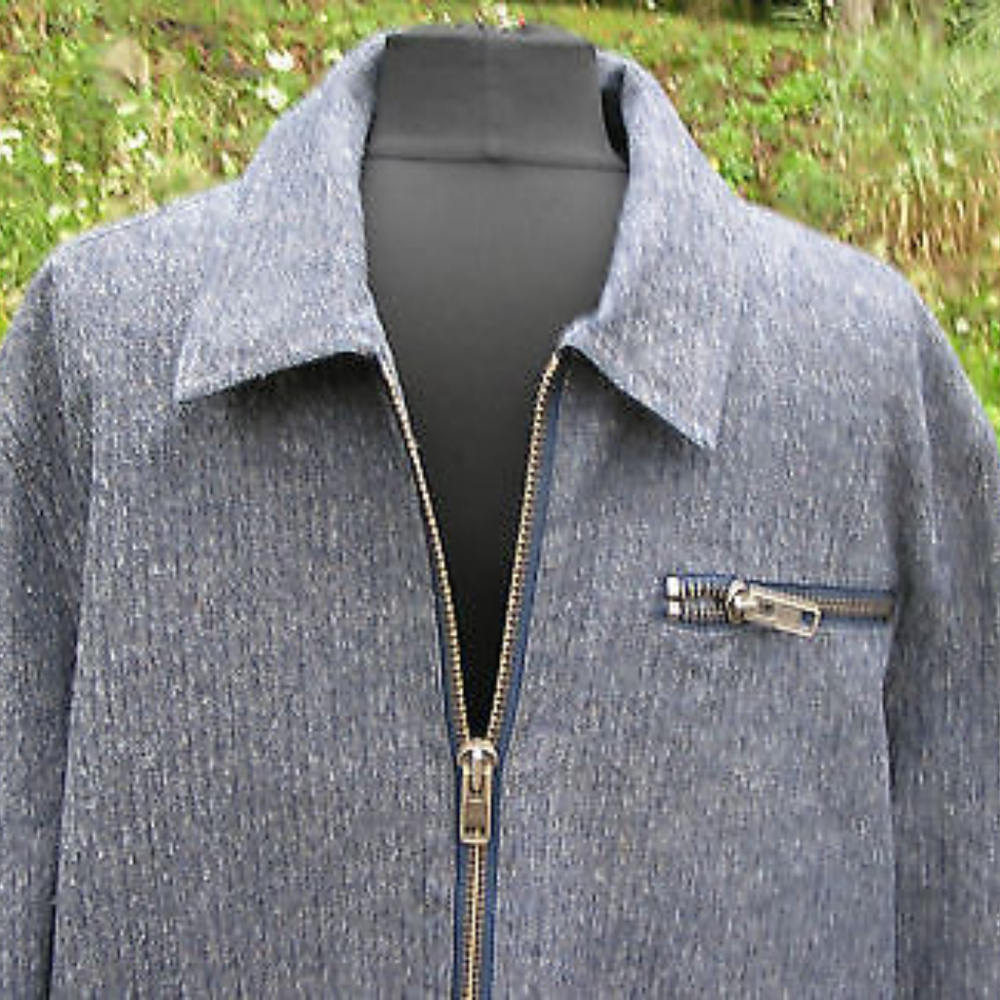 7for all mankind jean denim jacket zip up xxl